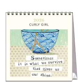 Curly Girl Desk Calendar 2026