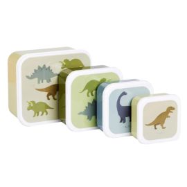 A Little Lovely Co Snack Box Set of 4 Dinosaur