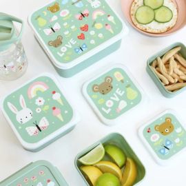 A Little Lovely Co Snack Box Set of 4 Joy