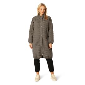 Ilse Jacobsen Long Quilt Coat Ally06 Tarmac