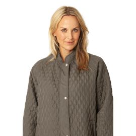 Ilse Jacobsen Long Quilt Coat Ally06 Tarmac