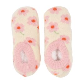 Annabel Trends Fuzzy Booties Meadow Blush Flowers