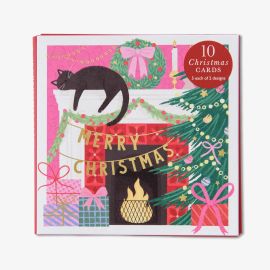 Artfile Christmas Card Wallet Festive Cats