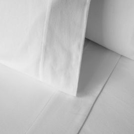 Baksana Flannel Fitted Sheet White