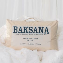 Baksana Pillow Double Chamber Hungarian Goose Down & Feather