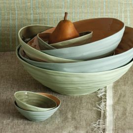 Bianca Lorenne Gather Bowl Celadon/Olive Medium