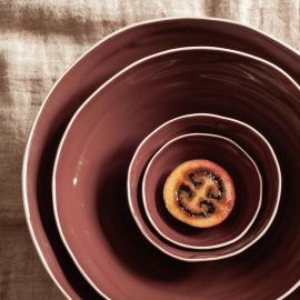 Bianca Lorenne Gather Bowl Pink Clay/Merlot Medium
