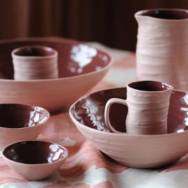 Bianca Lorenne Gather Jug Pink Clay/Merlot Large