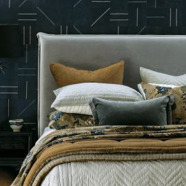 Bianca Lorenne Headboard Orlare Fog
