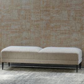 Bianca Lorenne Ottoman Renzo Boucle Greige