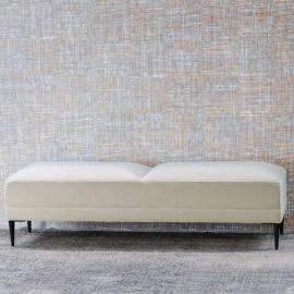 Bianca Lorenne Ottoman Renzo Parchment 
