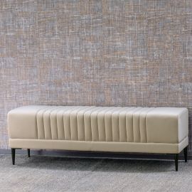 Bianca Lorenne Ottoman Vernara Parchment