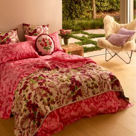 Bonnie And Neil Lupin Multi & Marigold Leaf Quilted Throw