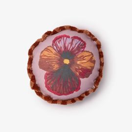 Bonnie And Neil Cushion Wild Pansy Round
