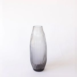 Brian Tunks Cut Glass Vase Bud Slate