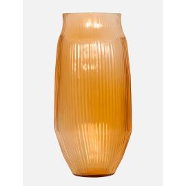 Brian Tunks Cut Glass Vase Large Copper