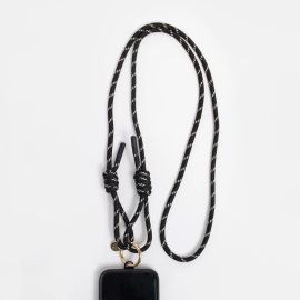 Caroline Gardner Crossbody Phone Strap Black/White