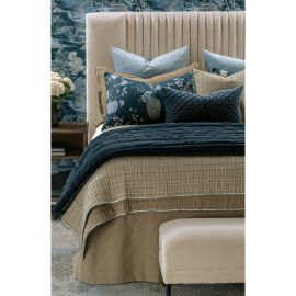 Bianca Lorenne Frangia Smoke Euro Pillowcase Pair