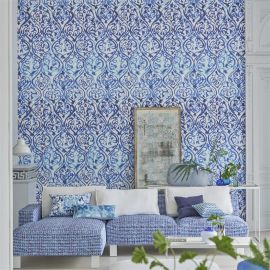 Designers Guild Wallpaper Arabesque Cobalt