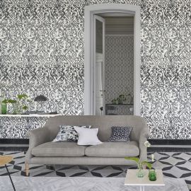 Designers Guild Wallpaper Arabesque Graphite 