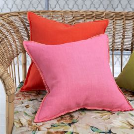 Designers Guild Cushion Brera Lino Hibiscus & Peach
