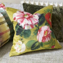 Designers Guild Cushion Camellia Velours Mimosa Velvet