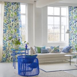 Designers Guild Fabric Osier Damassé Cobalt