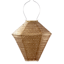 Lumiz Lantern Diamond 28cm Gold Sashiko