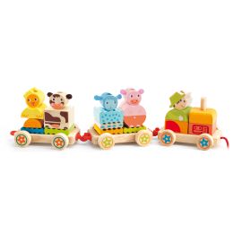 Djeco Pull Along Activity Train Farm