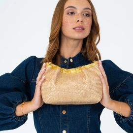 Elms+King Monty Crossbody Gold Weave