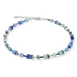 COEUR de LION Necklace Geocube Blue Green