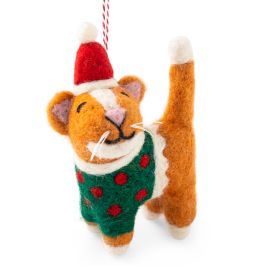 Vevoke Christmas Decoration NZ Wool Cat Gemma Giner