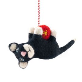 Vevoke Christmas Decoration NZ Wool Cat Bella