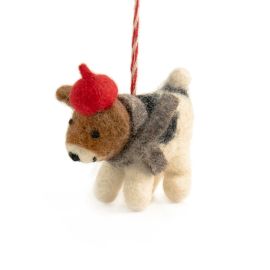 Vevoke Christmas Decoration NZ Wool Dog Delilah