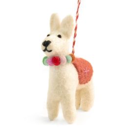 Vevoke Christmas Decoration NZ Wool Llama Lily