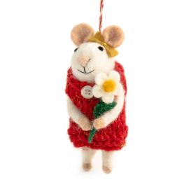 Vevoke Christmas Decoration NZ Wool Melody Mouse