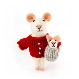 Vevoke Christmas Decoration NZ Wool Mouse Mummy