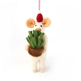 Vevoke Christmas Decoration NZ Wool Mouse Mason