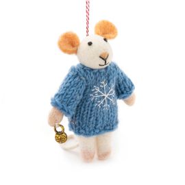 Vevoke Christmas Decoration NZ Wool Mouse Milo