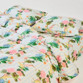 KIP&CO Bouquet Beauty Stripe Flannelette Duvet Cover