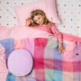 KIP&CO Candy Clouds Tartan Cosy Blanket