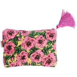 KIP&CO Golden Peony Velvet Cosmetic Purse