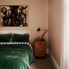 Kip&Co Velvet Pillowcase Pair Kombu Green