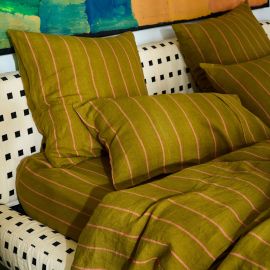 KIP&CO Tapenade Delight Linen Fitted Sheet