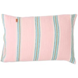 KIP&CO Tickled Pink Stripe Linen Pillowcase Pair