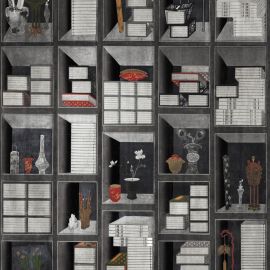 Mind The Gap Wallpaper Korean Library Anthracite