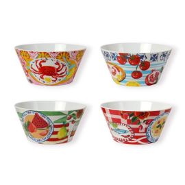 La La Land Italian Summer Melamine Bowl Set of 4