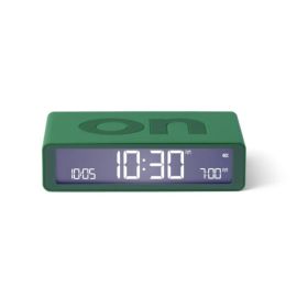 Lexon Flip Classic Clock Rubber Emerald