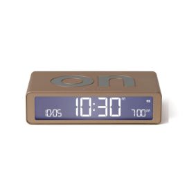 Lexon Flip Classic Clock Rubber Soft Gold