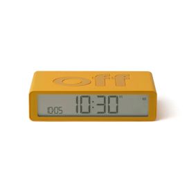 Lexon Flip Classic Clock Rubber Yellow
